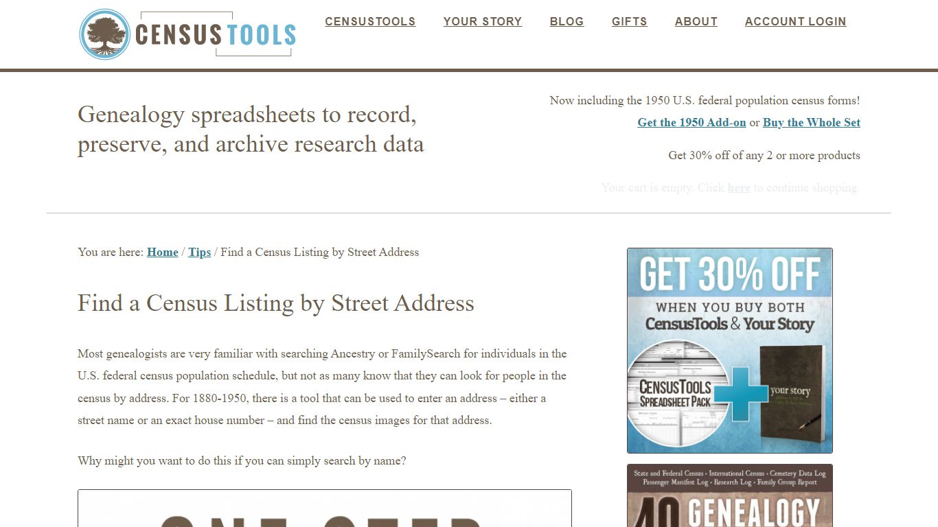 Find a Census Listing by Street Address - CensusTools